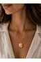 Openable Vintage Steel Necklace with Gold Cover