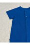 Boy's Short Jumpsuit - 100% Natural Cotton - Sax Blue - 3