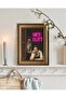 Gold Framed Vintage Funny Bathroom Canvas Wall Art (60x80 cm) - 3