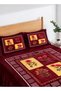 Luxury 4-Piece Fleece Bedding Set with Fringe Trim | 4KG Heavy Blanket, Embossed Bed Cover & 2 Pillowcases | Super King Size Premium Floral Bedroom Combo - 4