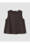 Crew Neck 100% Linen Blouse - 3
