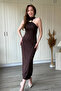 Neck Accessory Detailed Midi Slit Dress - 2