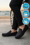 Black Linen Memory Sole Lightweight Men's Casual Shoes Scany m