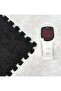 12Pcs Interlocking Foam Mats, Fluffy Carpet Tiles, Plush Area Rug, Square Splicing Floor Tiles, Soft Playmat Puzzle Floor Mat for Play Room, Black 30*30*1cm - 5