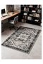 Carpet Rug Anti-Slip - 183 x 275 cm (6x9 ft) - Royal Heritage Design - Smoke Black - 5