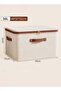 2 Pack Foldable Clothes Storage Boxes with Two-way Zipper for Comforters, Blankets, Toys (Beige) - 8