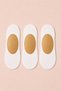 3 Pairs of Seamless Silicone Women's Combed Cotton Ballerina Socks