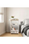 FFD HomeEssentials White 3-Tier Storage Side Table – Waterproof PVC Foam Board 44x48x30cm - 6