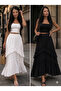 Summer Lined Ruffled Long Skirt - 3