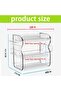 Dish Drainer Rack, 3 Tier Dish Drainer with Drip Tray and Drainer Mat with Utensil Holder – Space-Saving Countertop Dish Rack for Drying Plates, Bowls, Cups, and Cutlery(White) - 2