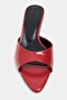 Promise Red Rustic Patterned Pointed Toe Women's Thin Heeled Slippers - 6