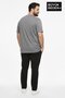 طقم تي شيرت رجالي أساسي برقبة دائرية مقاس كبير مكون من قطعتين 3XL-6XL SPR26BTS510+2 - 2