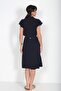Women's Buttoned Front Modal Midi Safari Dress with Pockets - 4