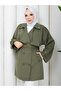 Semi-Lined Torino Fabric Oversize Trench Coat Rc3136 - 6