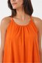 Organic Cotton Orange Volan Detailed Strappy Mini Women's Dress - 3