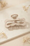 Stylish Wavy Patterned Light Beige Claw Hair Clip for Women - 5