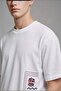 100% Cotton Oversized Crew Neck Embroidery Print Short Sleeve Ecru T-Shirt I2787Ax26Hs - 6