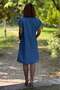 Dark Blue Tencel 100% Cotton Dress - 2