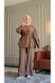 6314 - Stylish and Comfortable Viva Casual Women's Shirt and Pants Set with Waist Tie Detail