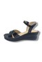 4252-26 Patent Leather Cross Strap Padded Sole Fashion Women's Sandals(6cm) - 3