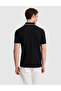 Black Slim Fit 100% Cotton Apaş Collar T-Shirt 50321029-Vr046 - 5