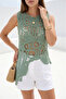 Ethnic Patterned Lace Crochet Woven Blouse