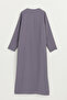 Plus Size Brooch Detailed Robe - Anthracite - 5