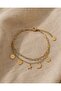 Gold Charm Bracelet – Elegant Design with Heart, Star, and Moon Figures - 2