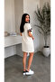 Modal Fabric Sleeve Conditioned Garnished Dress - 6