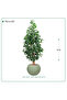Artificial Lemon Tree, Fibre Pot { 170 cm Height } - 4