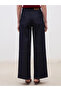 Navy Blue Wideleg Women's Jean Pants - 5