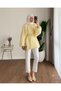 Women's Balloon Sleeve Bubble Belted Tunic - Yellow - 3