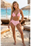Women's High-Waisted Floral Bikini Set (Without Filling)