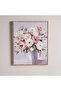 Fiora Floral Printed Canvas Wall Art 40x50cm - Pink & White - 4