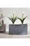 Utah Polyresin Rectangle Planter 80x37.5x40.5cm - Black - 2