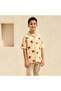 Short Sleeves Shirt with Applique Embroidery