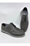 Gray Napa Men's Leather Shoes