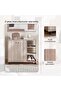 Misaki Shoe Rack 9 Pairs With 2 Door - Natural & Black - 6