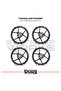 Yamaha Wheel Sticker Set High Quality 16-Piece Wheel Set Yamaha Compatible - 2