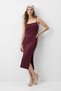 Burgundy Strappy Midi Dress 3661