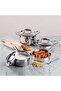 Classique Deluxe 7-Piece Stainless Steel Cookware Set | Kadai, Saucepan, Saucepot & Frypan | Heavy Bottom | Induction Compatible - 2