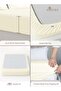 Pure 100% Cotton Twin Fitted Bed Sheet 120x200 cm New Ivory, 400 Thread Count Sateen Weave - 4