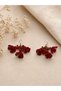 Authentic Daisy and Bead Detailed Earrings - 2
