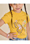 Girls Mustard Printed T-shirt - 4