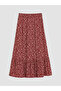 Nevavm Patterned Layered Skirt with Elastic Waist
