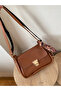 Scarf Detail Lock Closure Shoulder Bag - 2