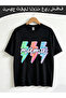 Retro Neon Lightning Bolt Design T Shirts For Men Mama Text Personalized Shirts - 6