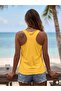 Women's Swimmer Model (Plain, Unprinted) Strappy Combed Cotton T-Shirt - 2
