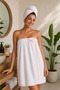 Women's Sauna Skirt and Hair Cap Set 100% Cotton