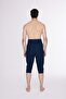 High Waist Navy Blue Men's Pool and Sea Shorts 6017 - 5